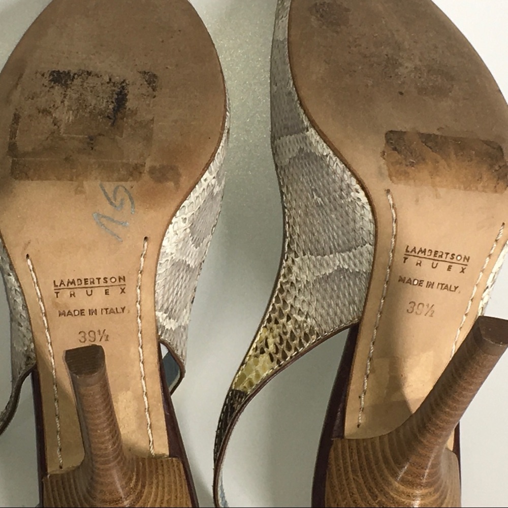 Lamberston Truex Watersnake Peep Toe Heel… - Picture 15 of 15